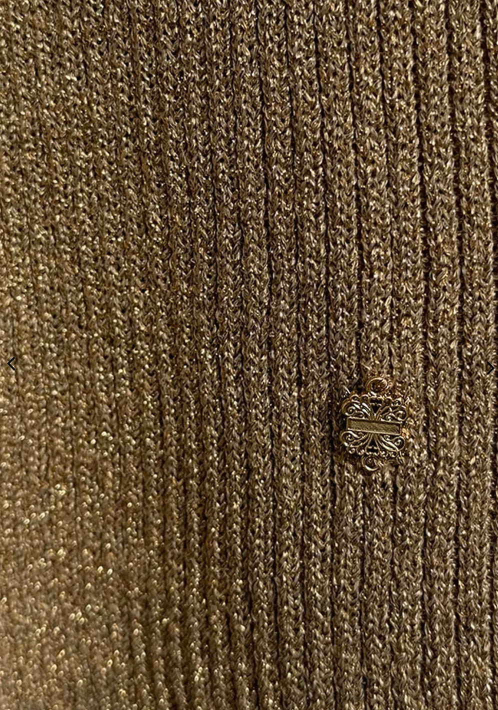 Never Fully Dressed Gold Rib Knit Vest