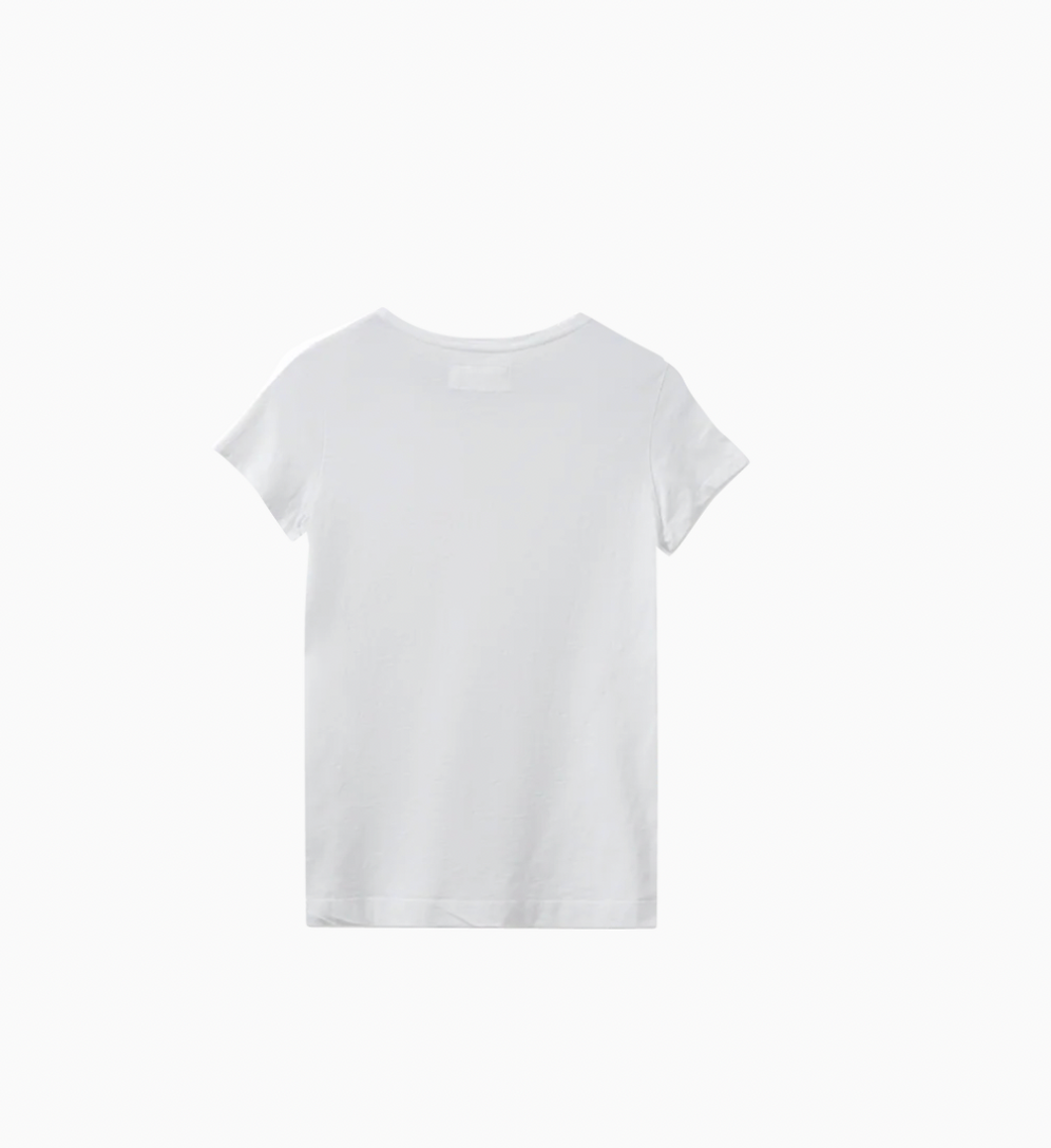 Mosh Mosh White Arden V-Neck Organic T-shirt