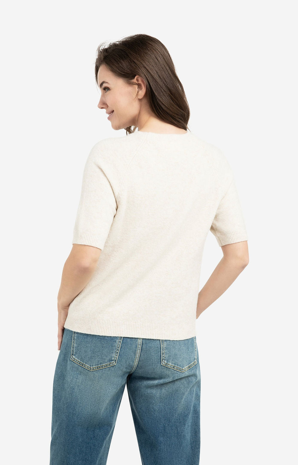 Yaya Ivory SS Knit