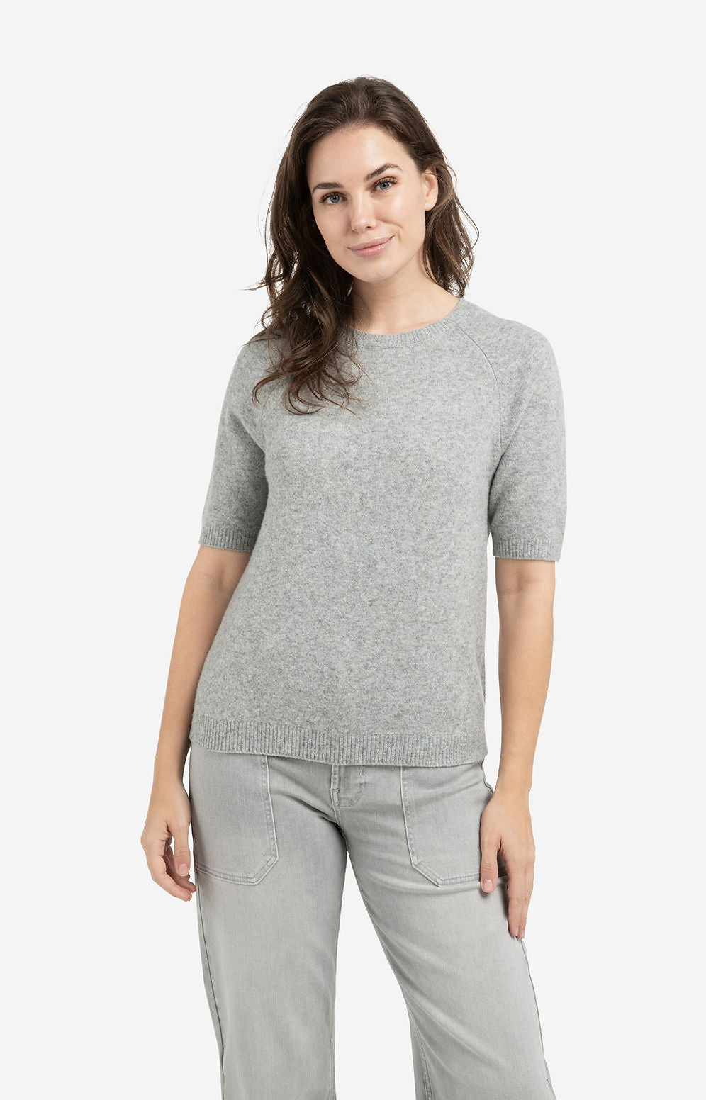 Yaya Grey SS Knit
