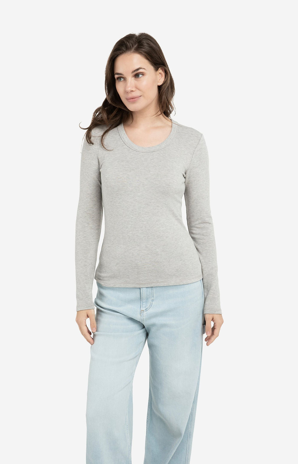 Yaya Grey LS Top