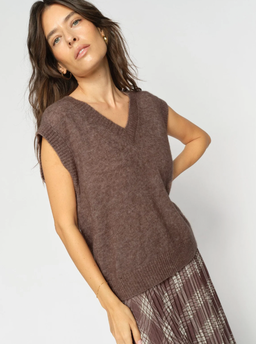 Mos Mosh Mape V-Neck Knit Vest
