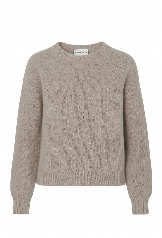 American Dreams Liana Round Neck Light Taupe