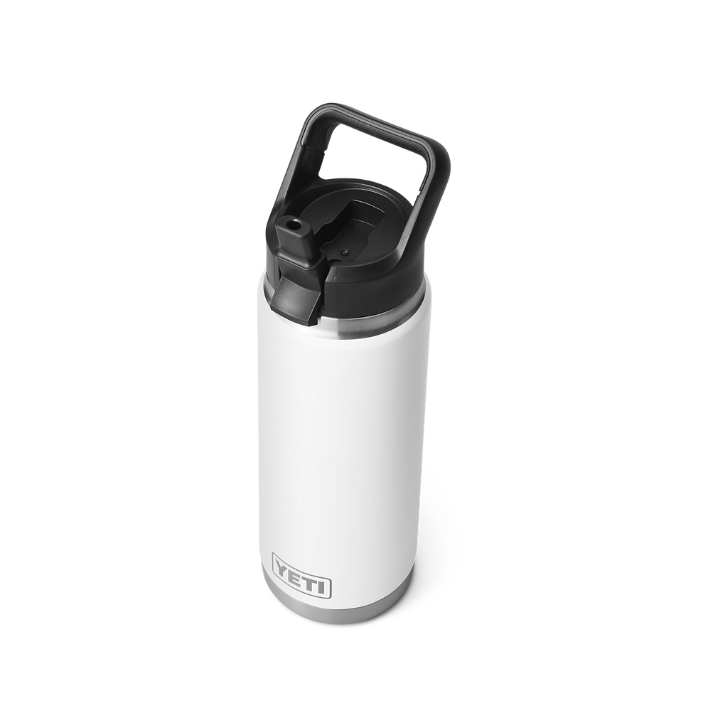 Yeti Rambler 26oz White Straw Bottle