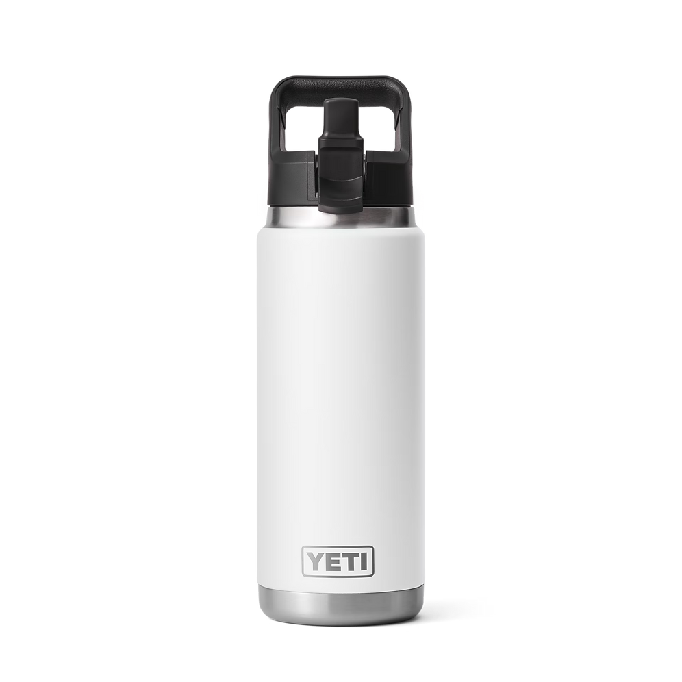 Yeti Rambler 26oz White Straw Bottle