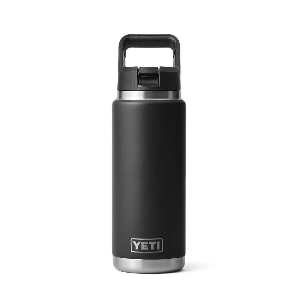 Yeti Rambler 26oz Black Straw Bottle