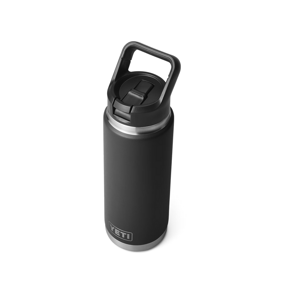 Yeti Rambler 26oz Black Straw Bottle