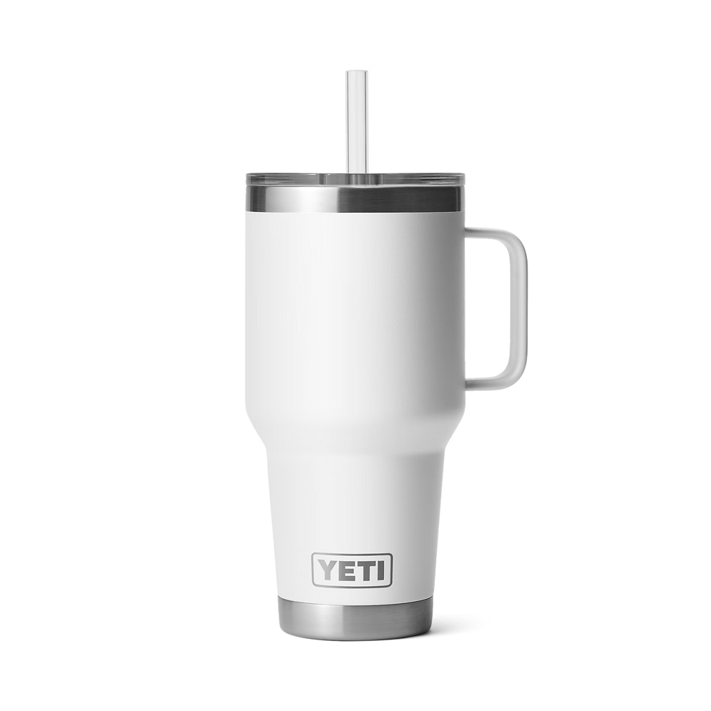 Yeti Rambler 35oz White Straw Cup