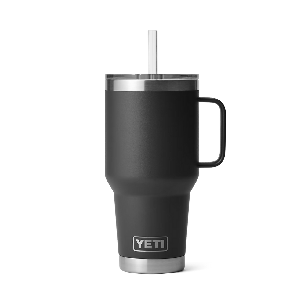 Yeti Rambler 35oz Black Straw Cup