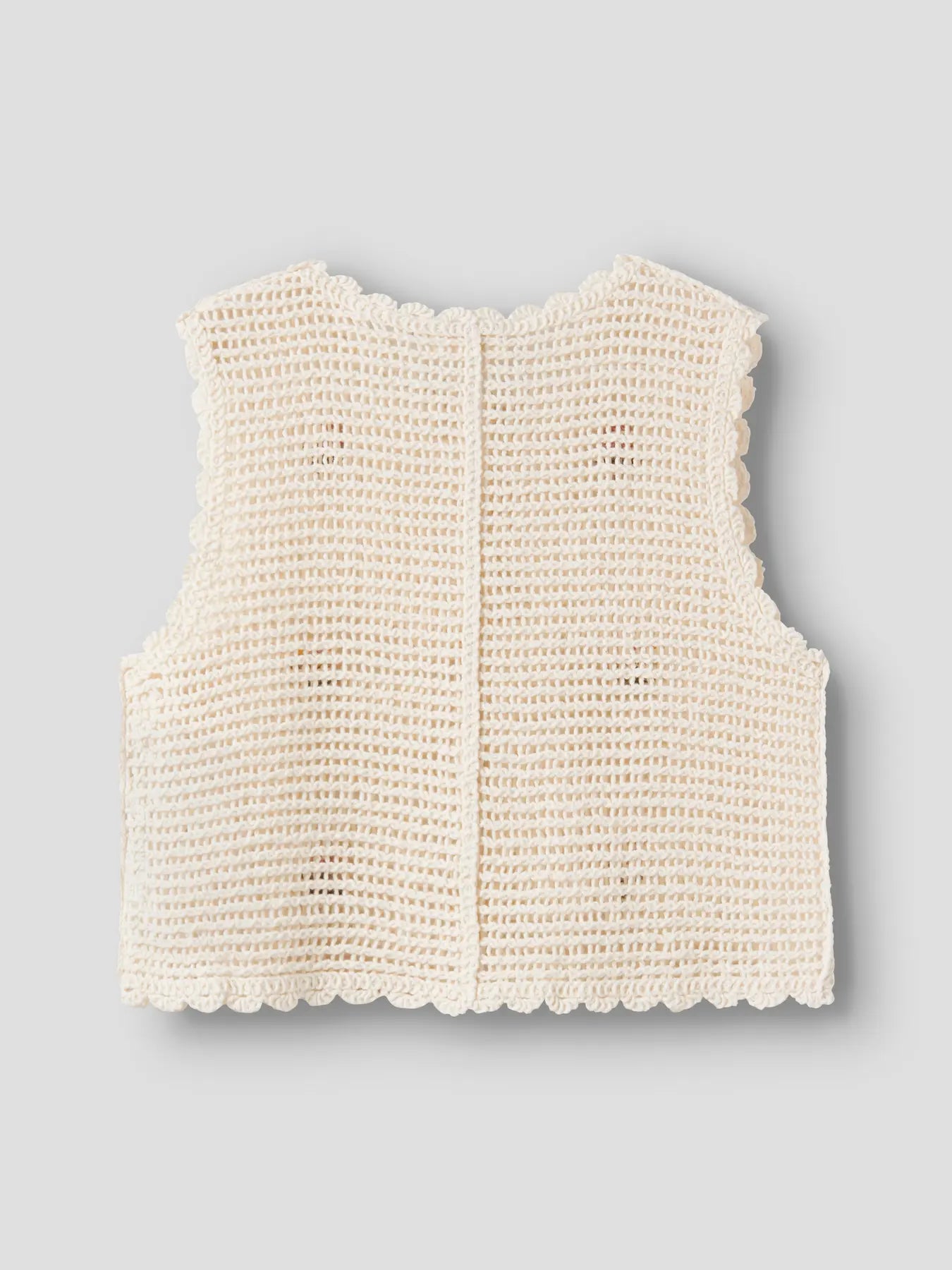 Lil Atelier Flower Crochet Vest