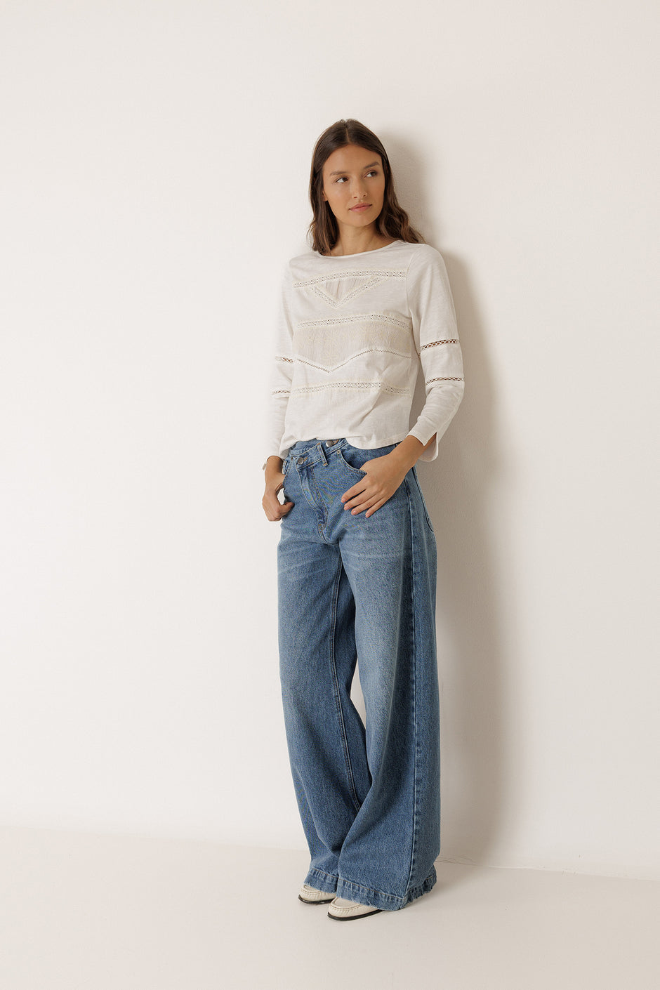 Indi & Cold Blue Asymmetric Jean