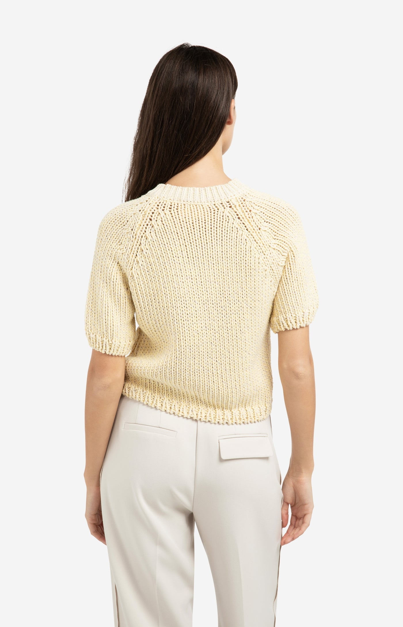 Yaya Yellow Chunky SS Knit