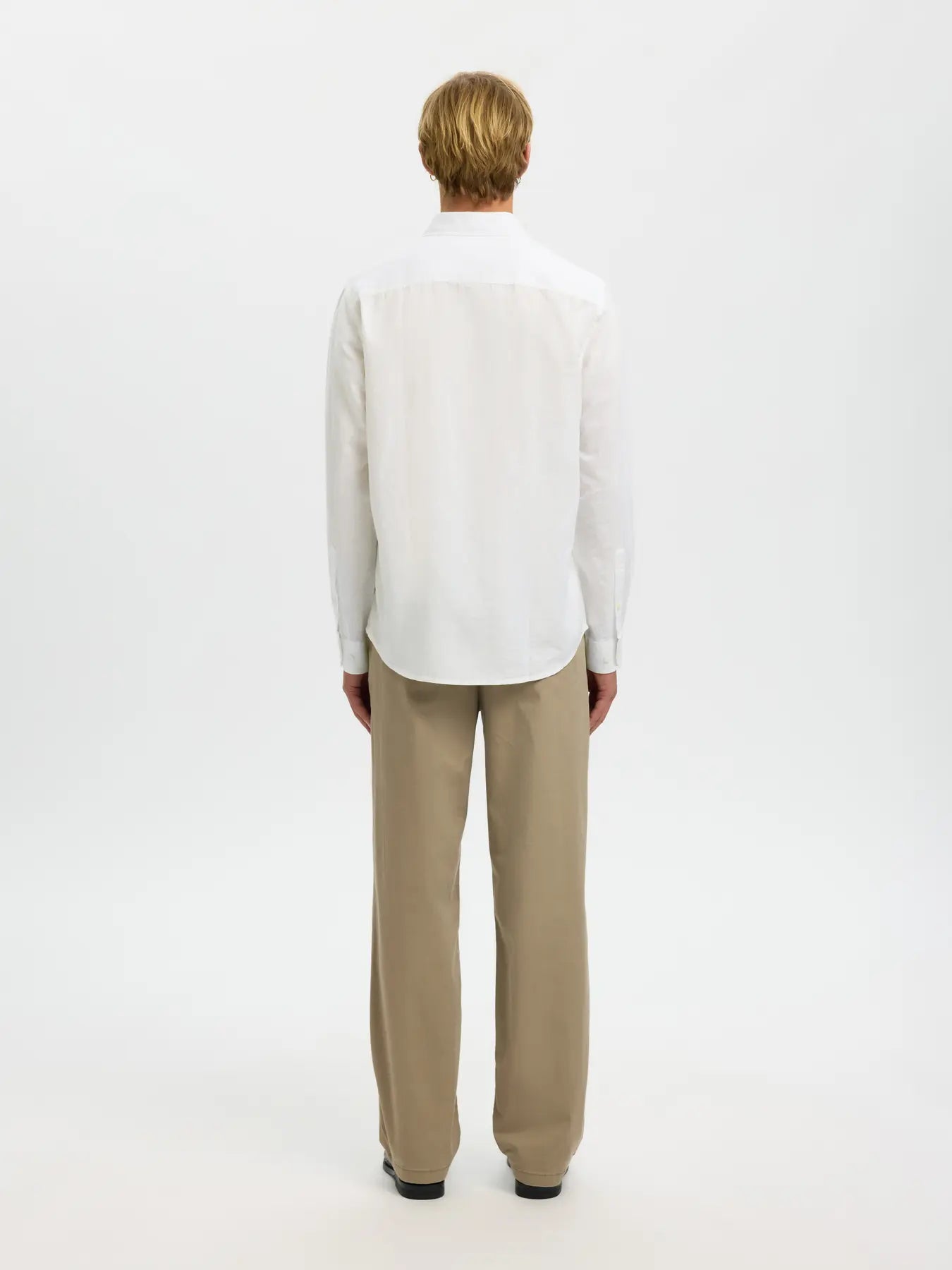 Selected White Linen LS Shirt