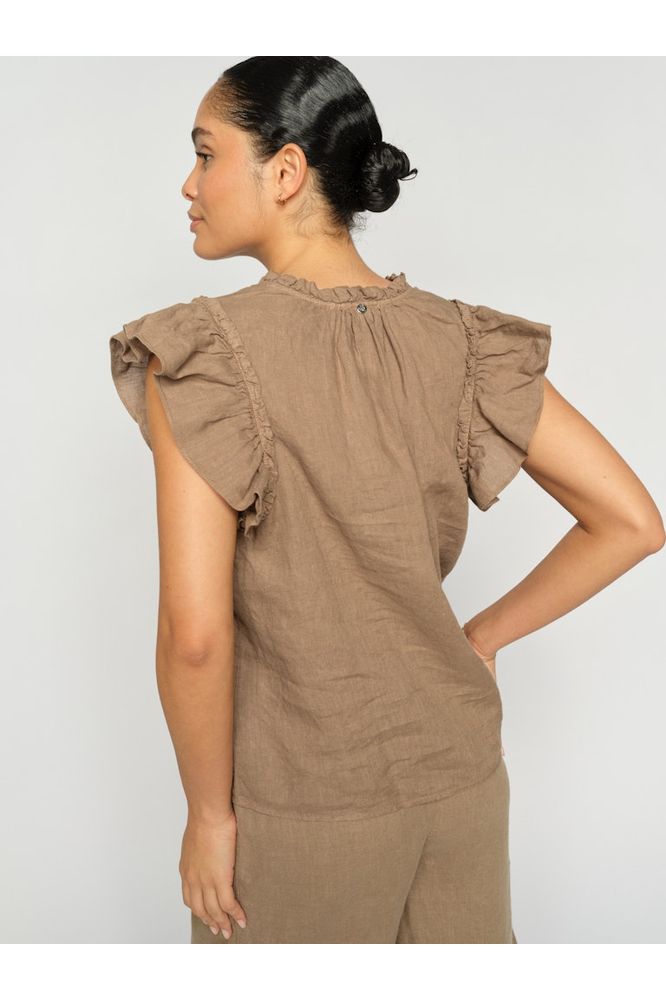 Mos Mosh Tea Linen Blouse