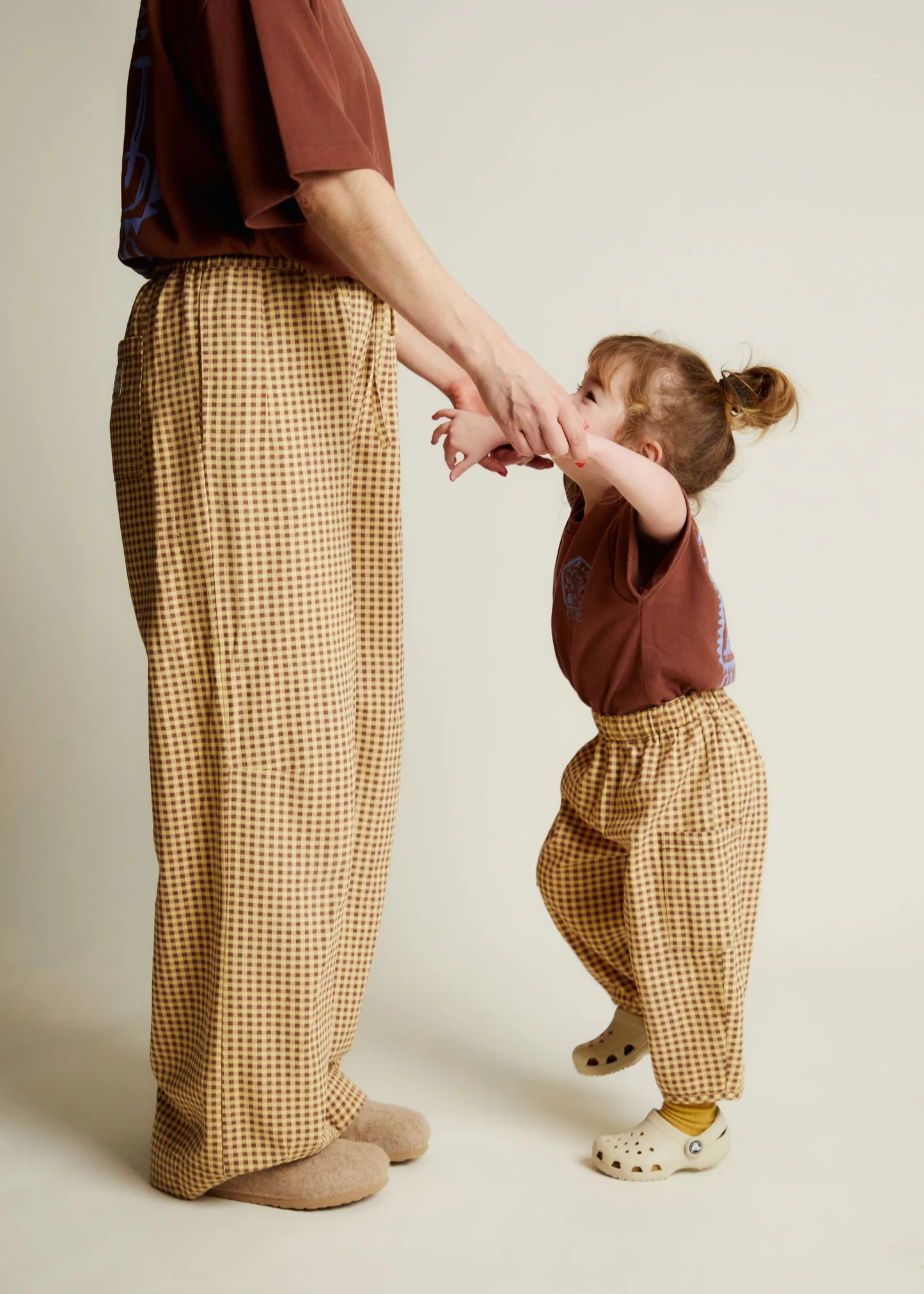 Claude & Co Emerson Ochre Gingham Trouser