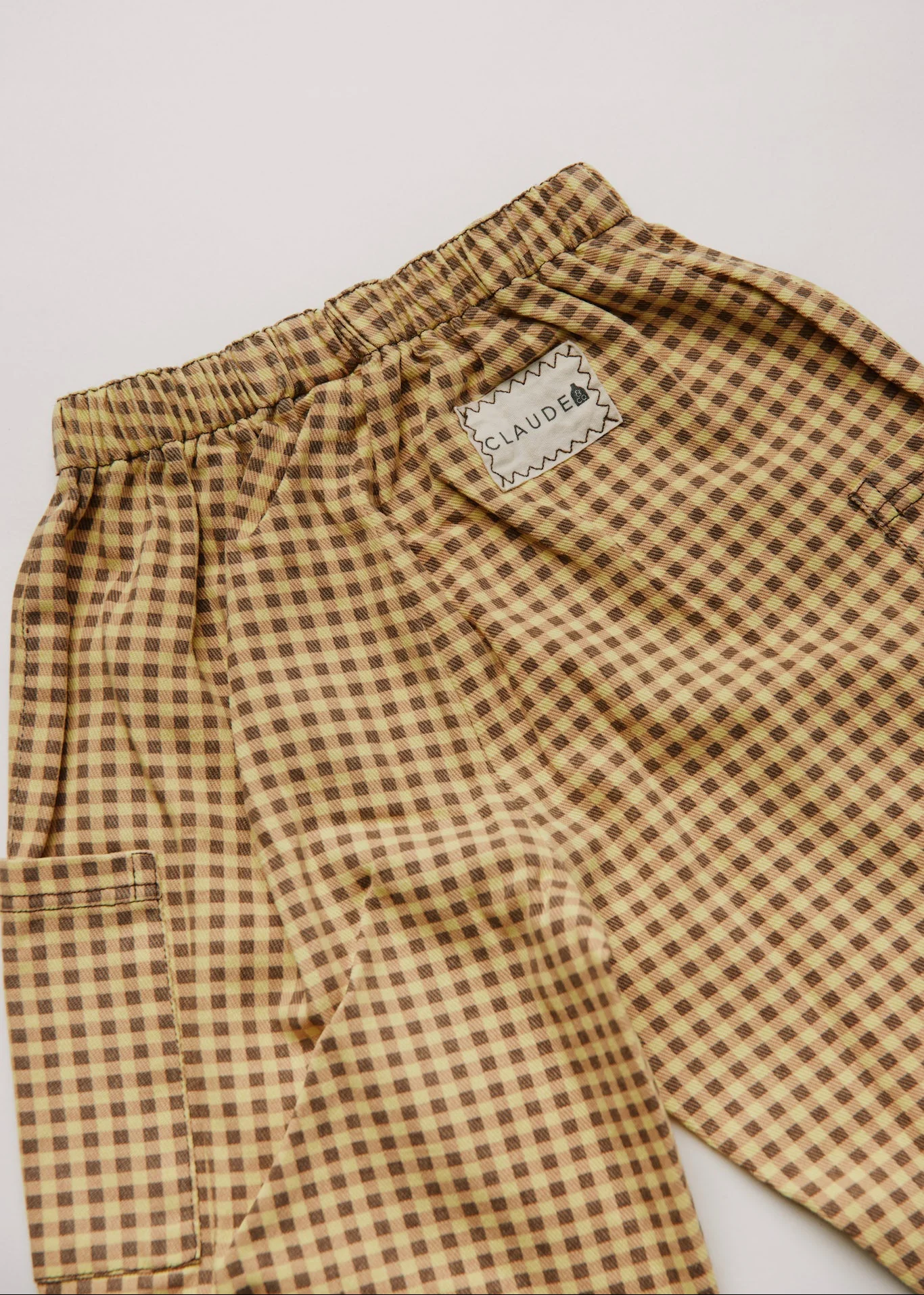 Claude & Co Emerson Ochre Gingham Trouser