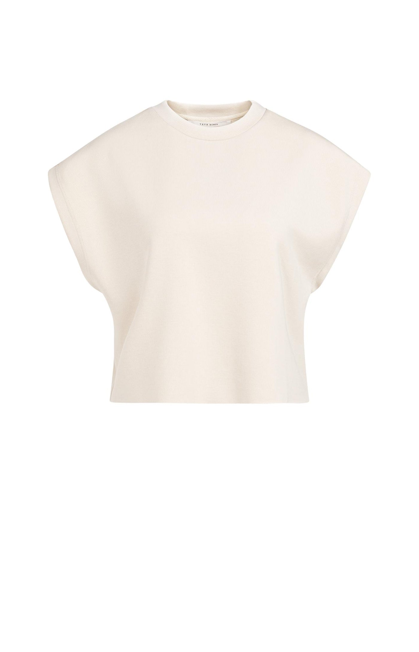 Sleeveless Boxy Creme Sweatshirt