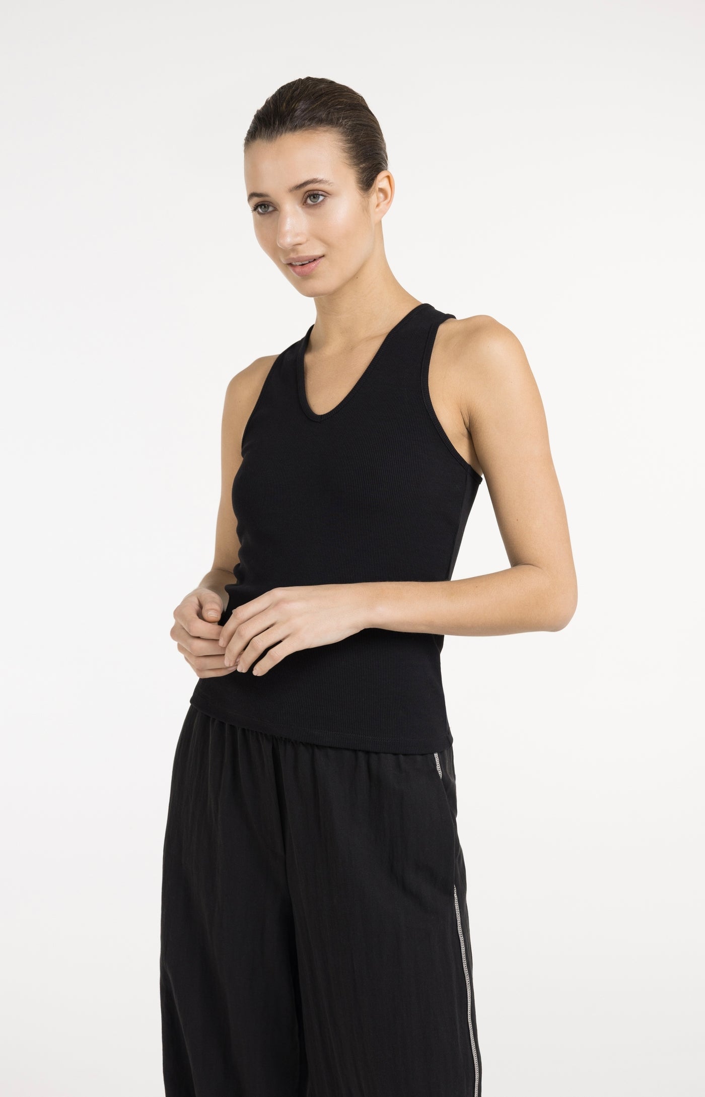 Black Cross Back Singlet