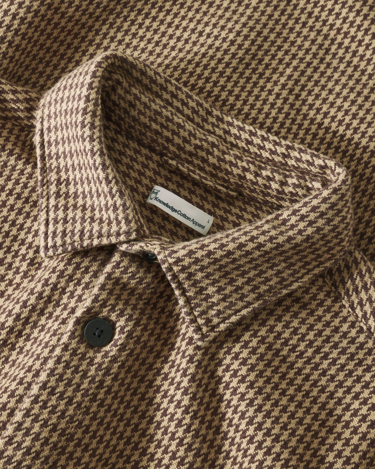 Loose Houndstooth Overshirt