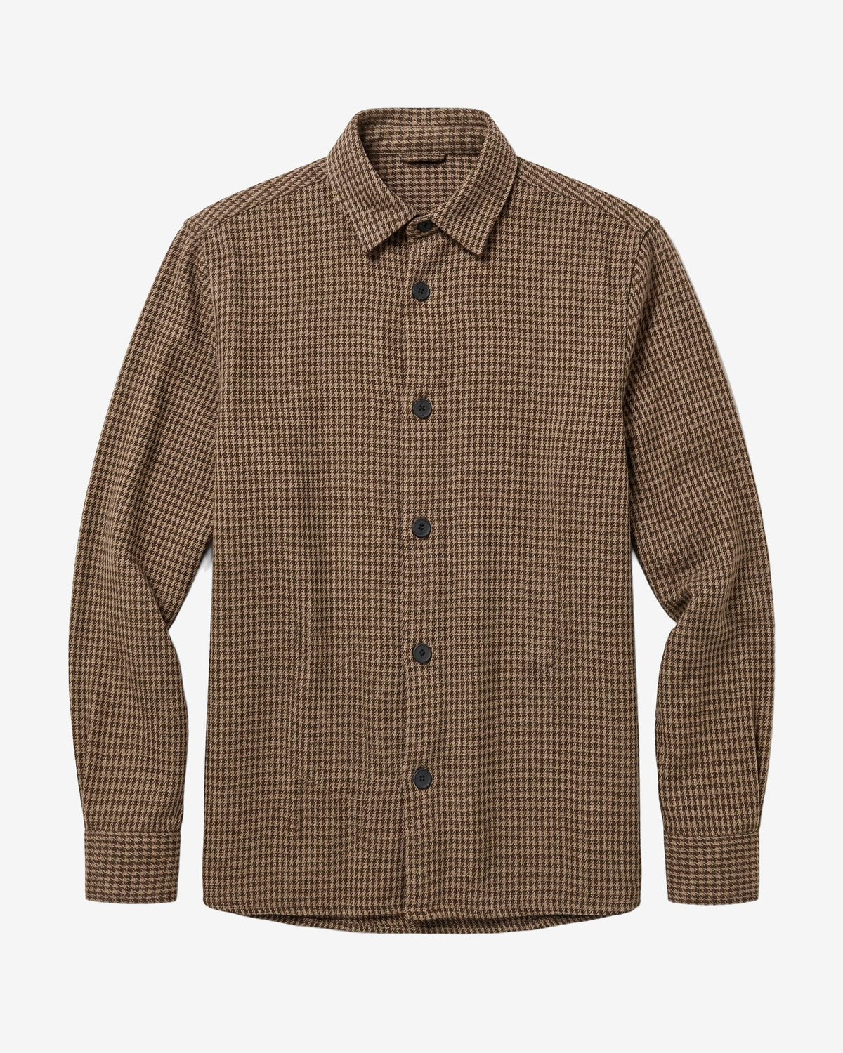 Loose Houndstooth Overshirt