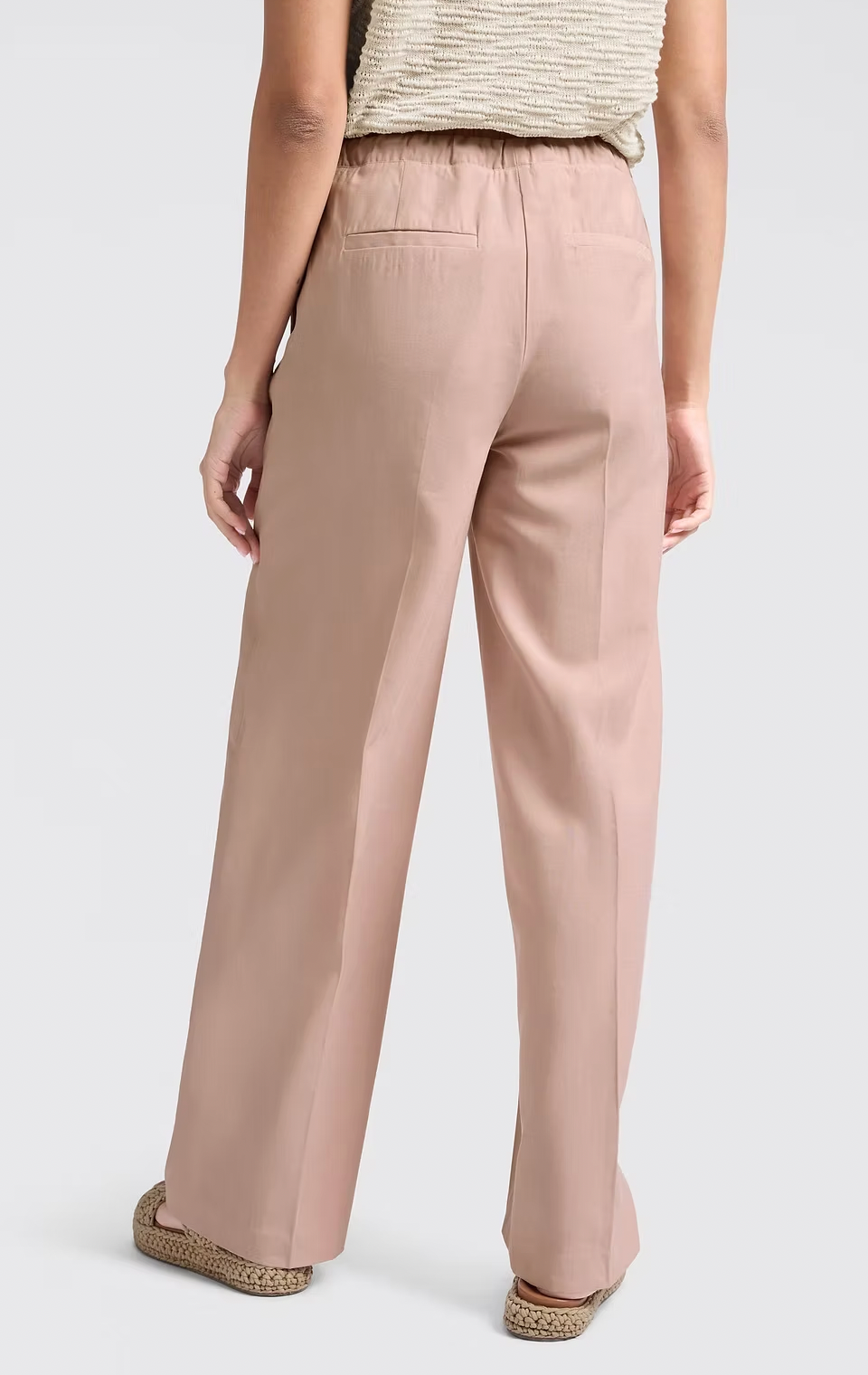 Yaya Mauve Wide Leg Trouser