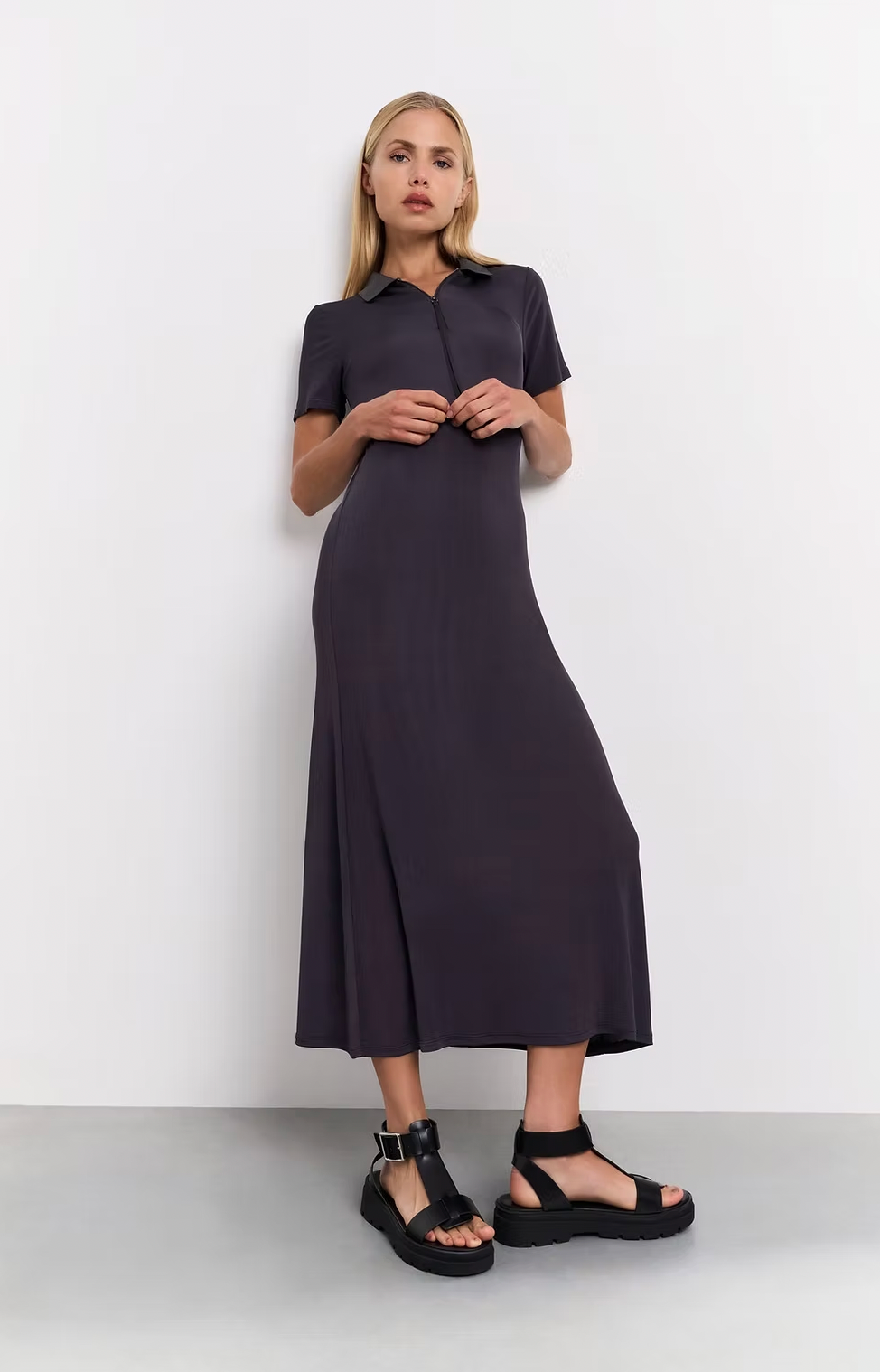 Yaya Midi Zip Dress
