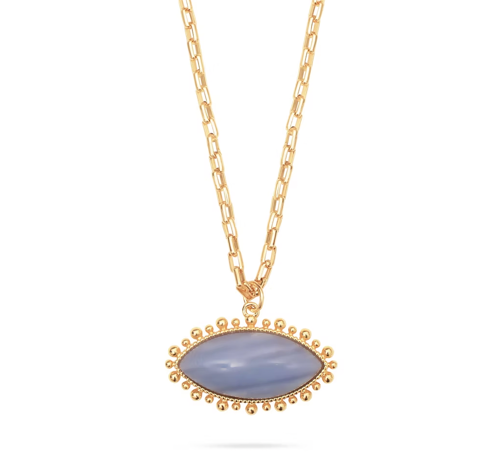 Talis Chains Blue Lace Eye Pendant Necklace