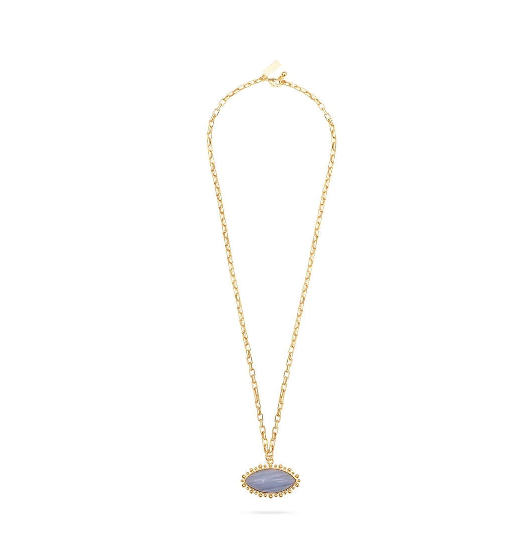 Talis Chains Blue Lace Eye Pendant Necklace