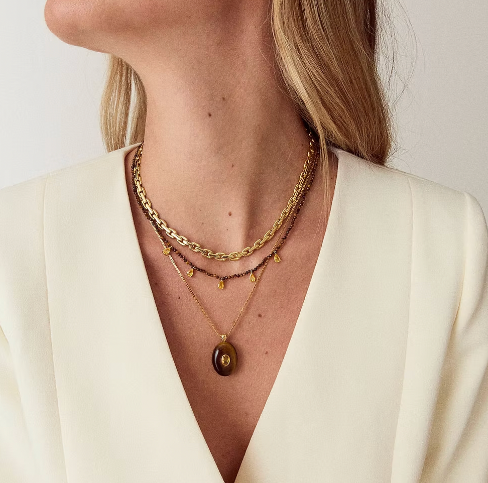 Talis Chains Tigers Eye Oval Pendant