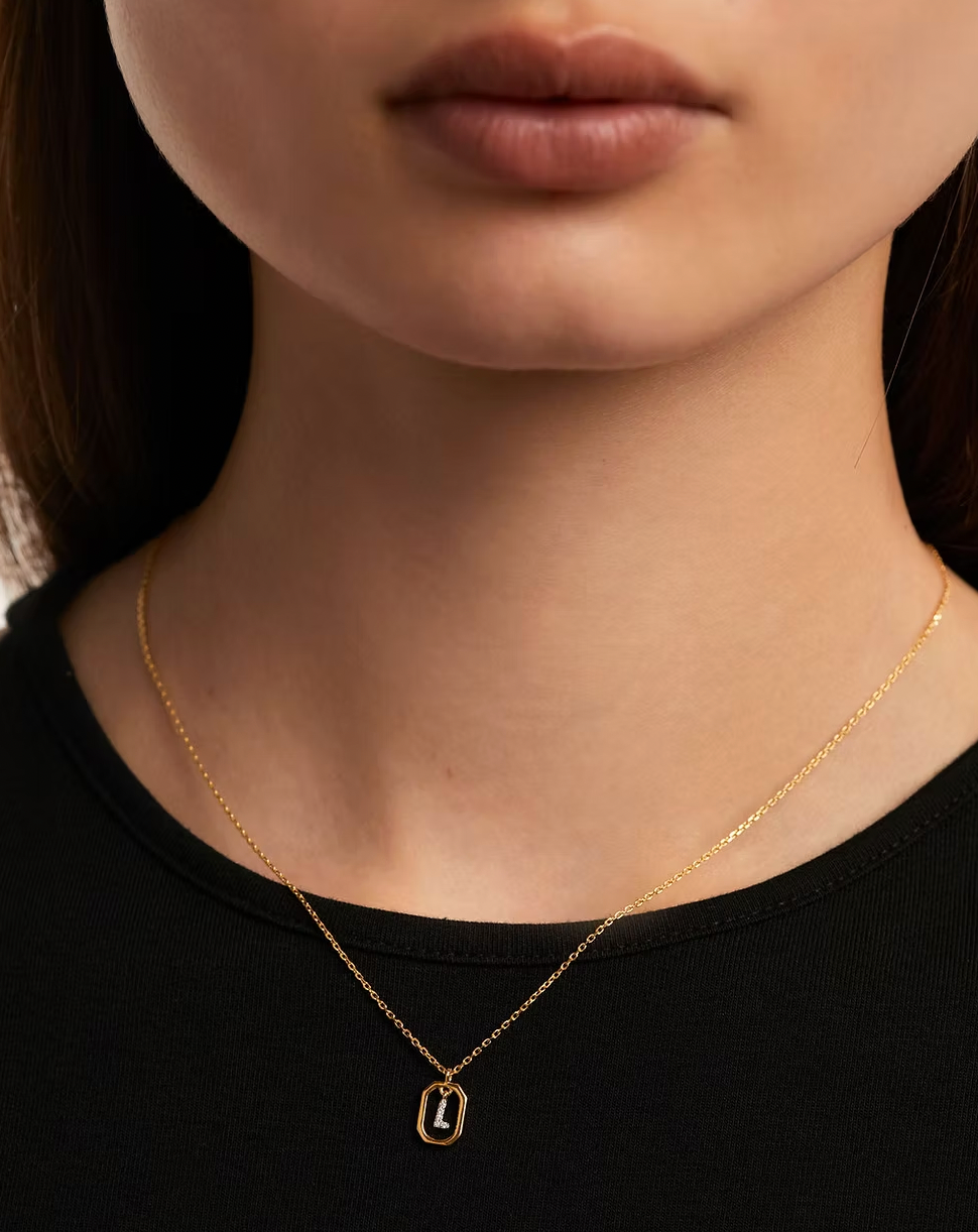 PDPAOLA Mini Letter Necklace