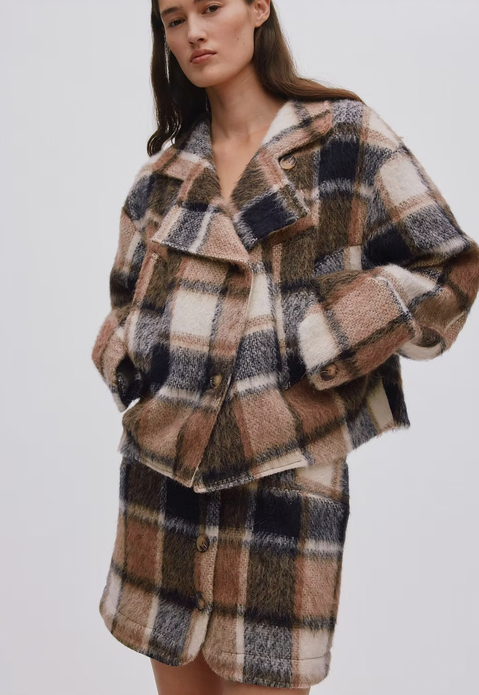 Rabens Saloner Jumbo Check Jacket