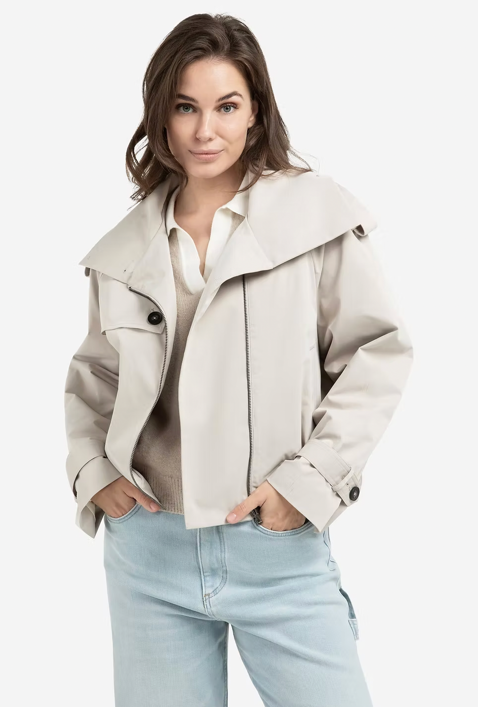Yaya Grey Bomber Jacket