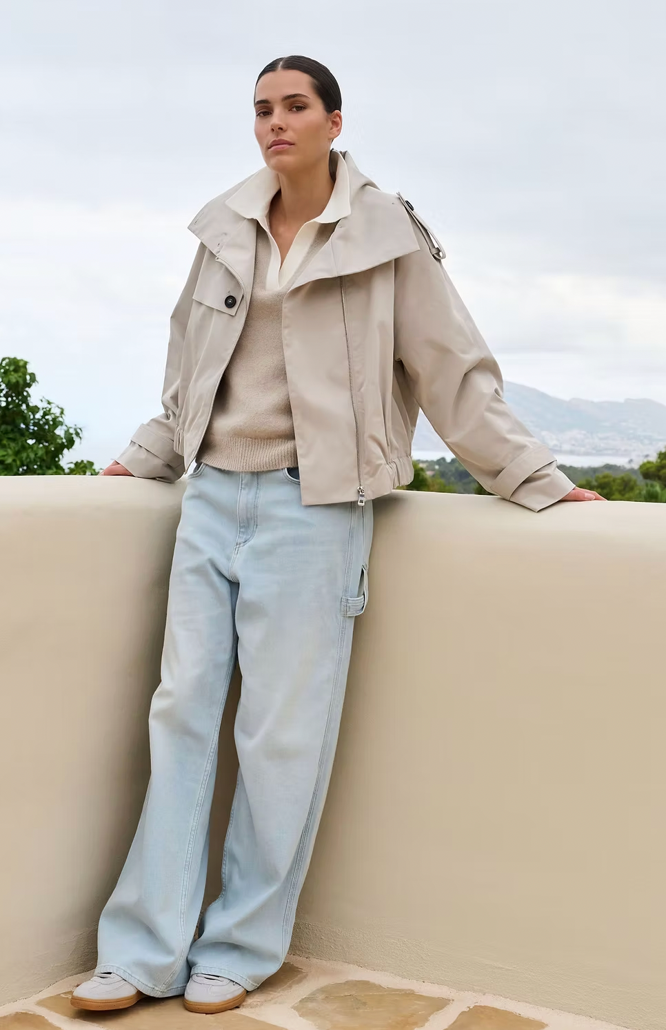 Yaya Grey Bomber Jacket
