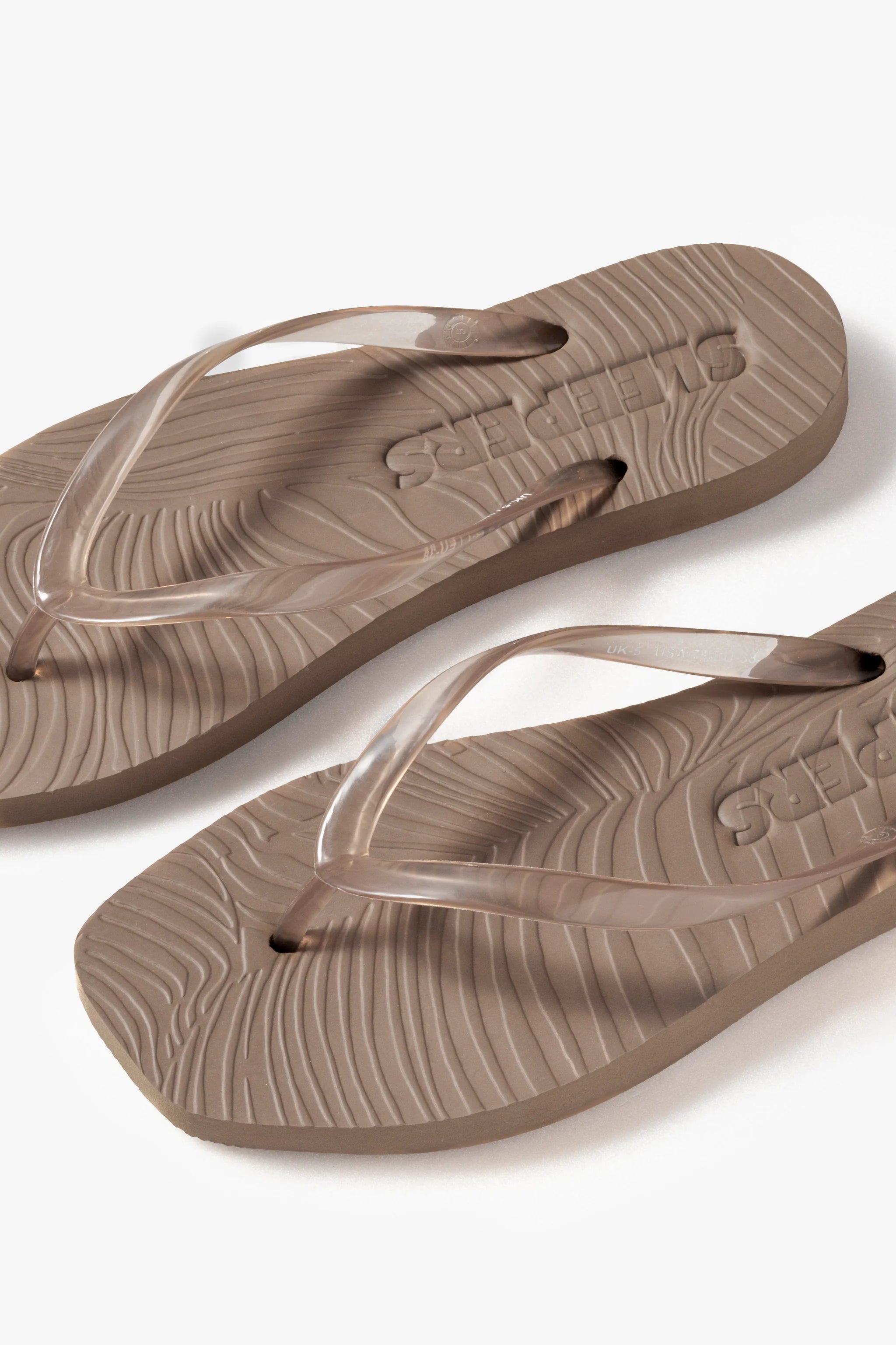 Sleepers Sand Translucent Flip Flops