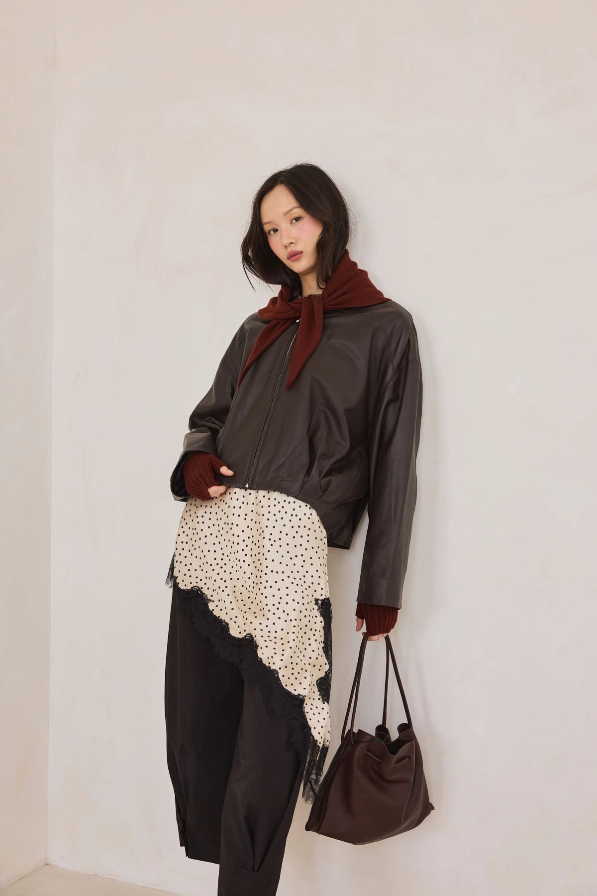 Arctic Fox Brown Triangle Scarf