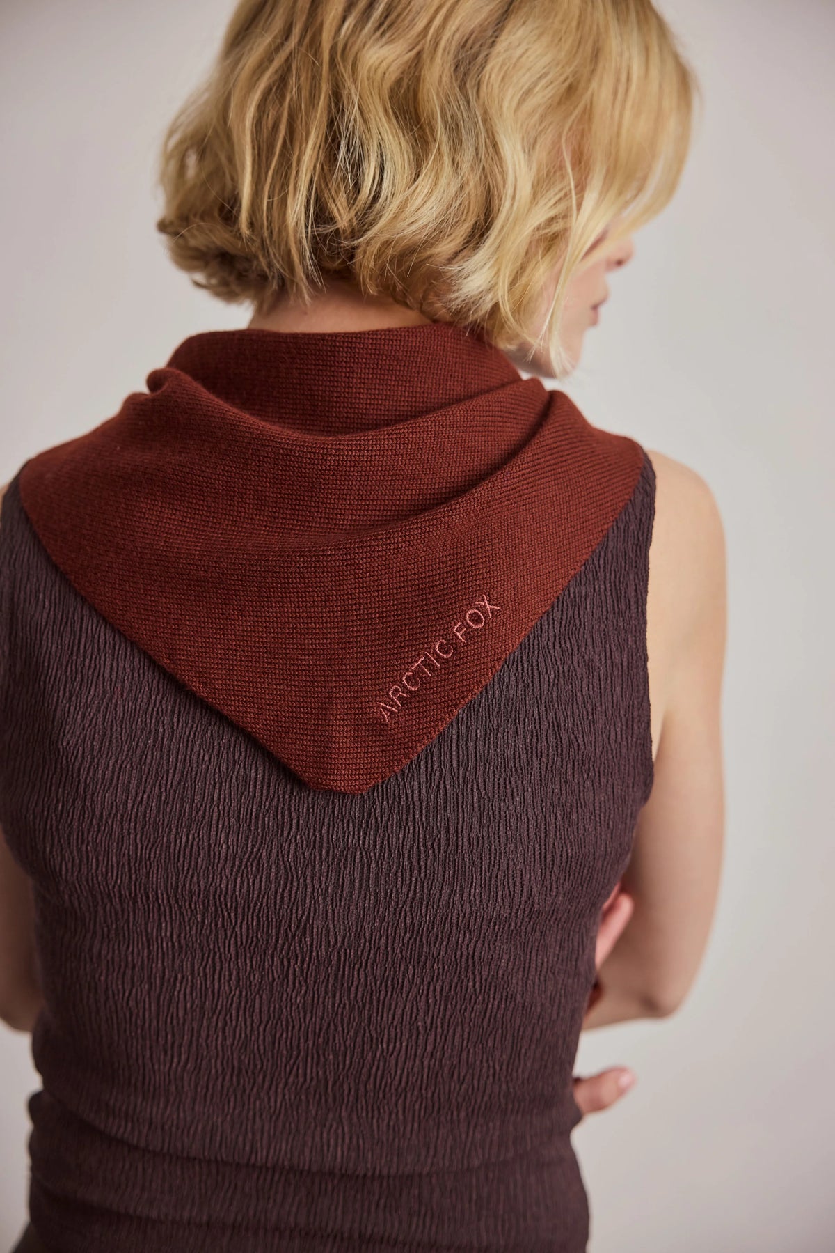 Arctic Fox Brown Triangle Scarf