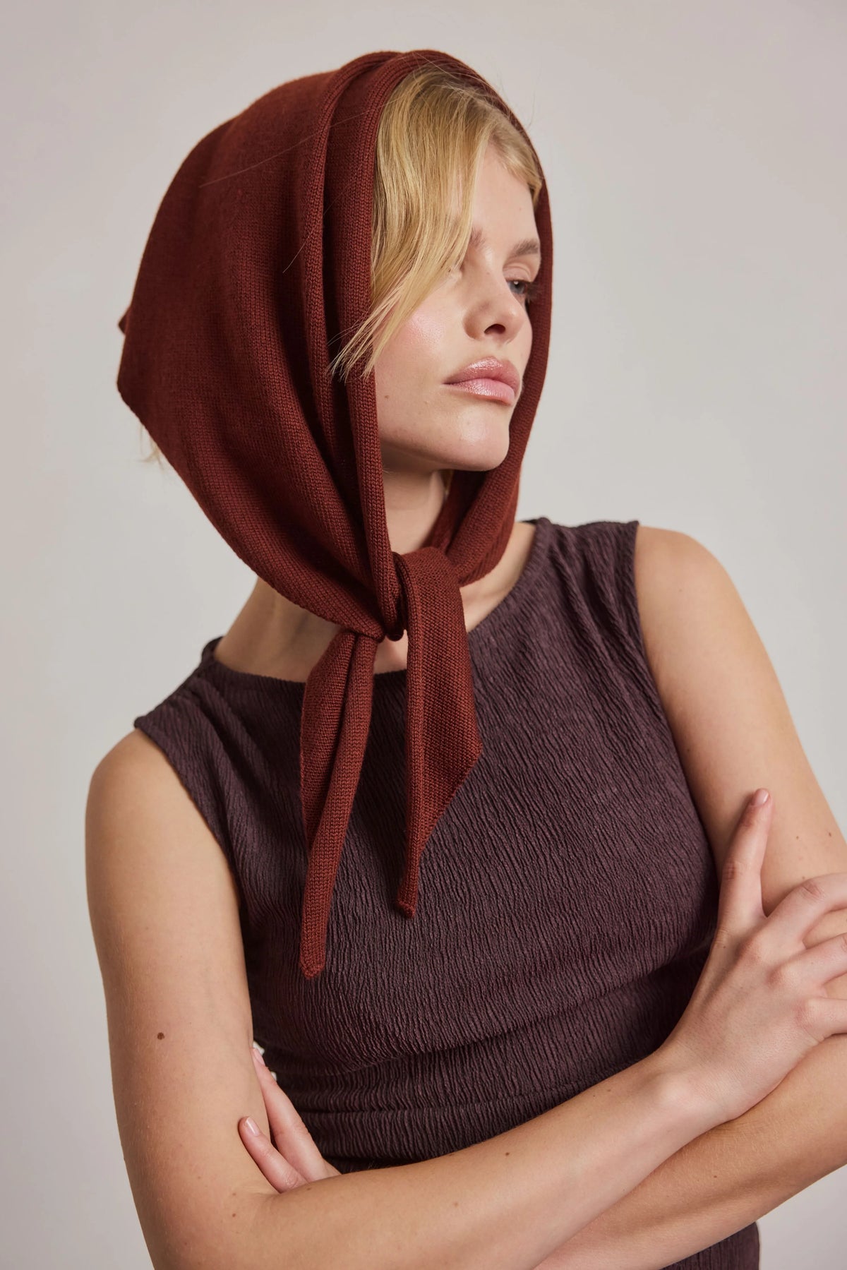 Arctic Fox Brown Triangle Scarf