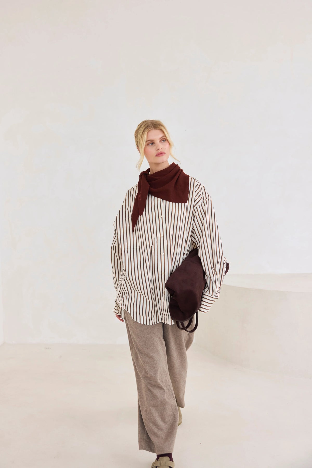 Arctic Fox Brown Triangle Scarf