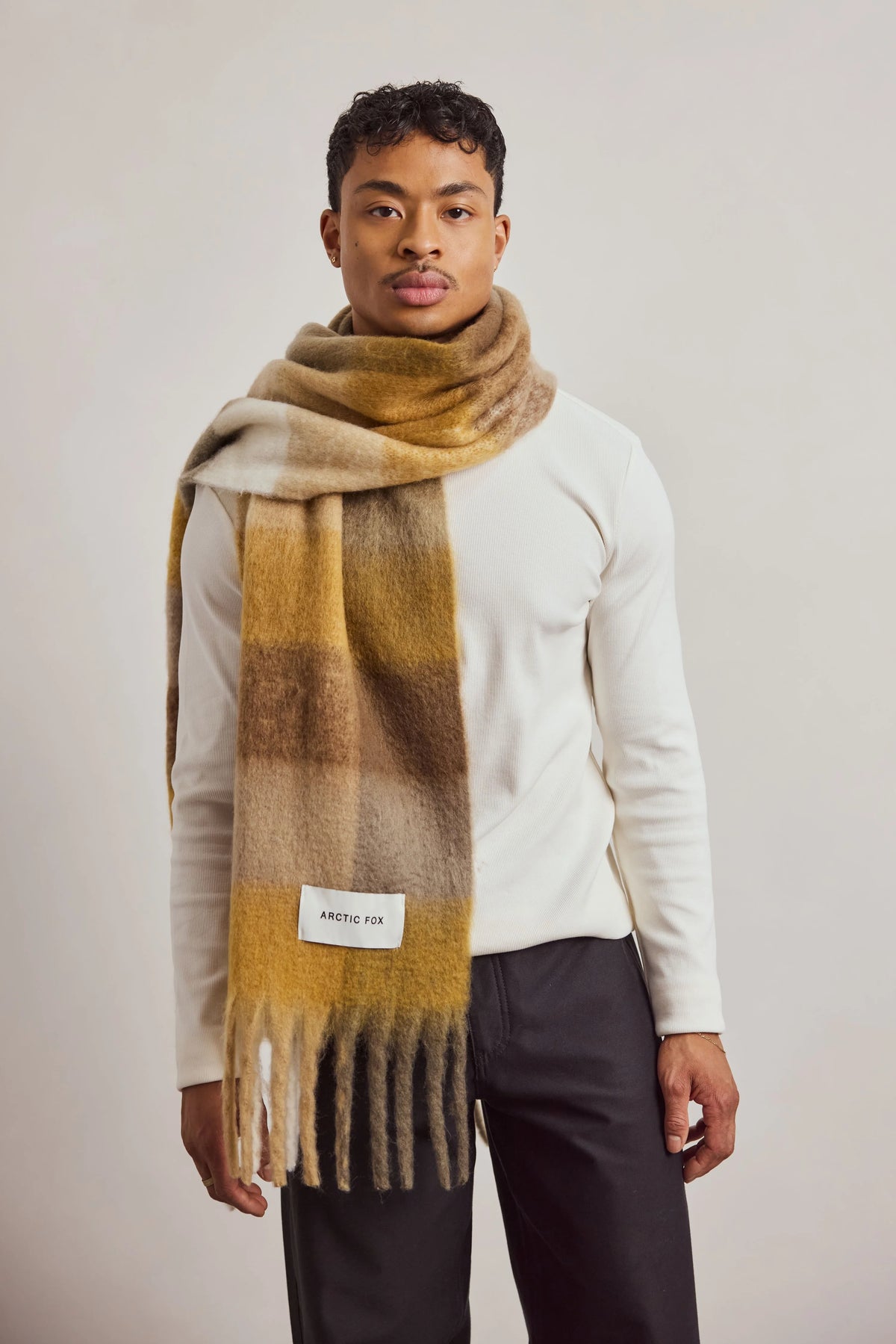 The Reykjavik Check Scarf - Golden Woodland