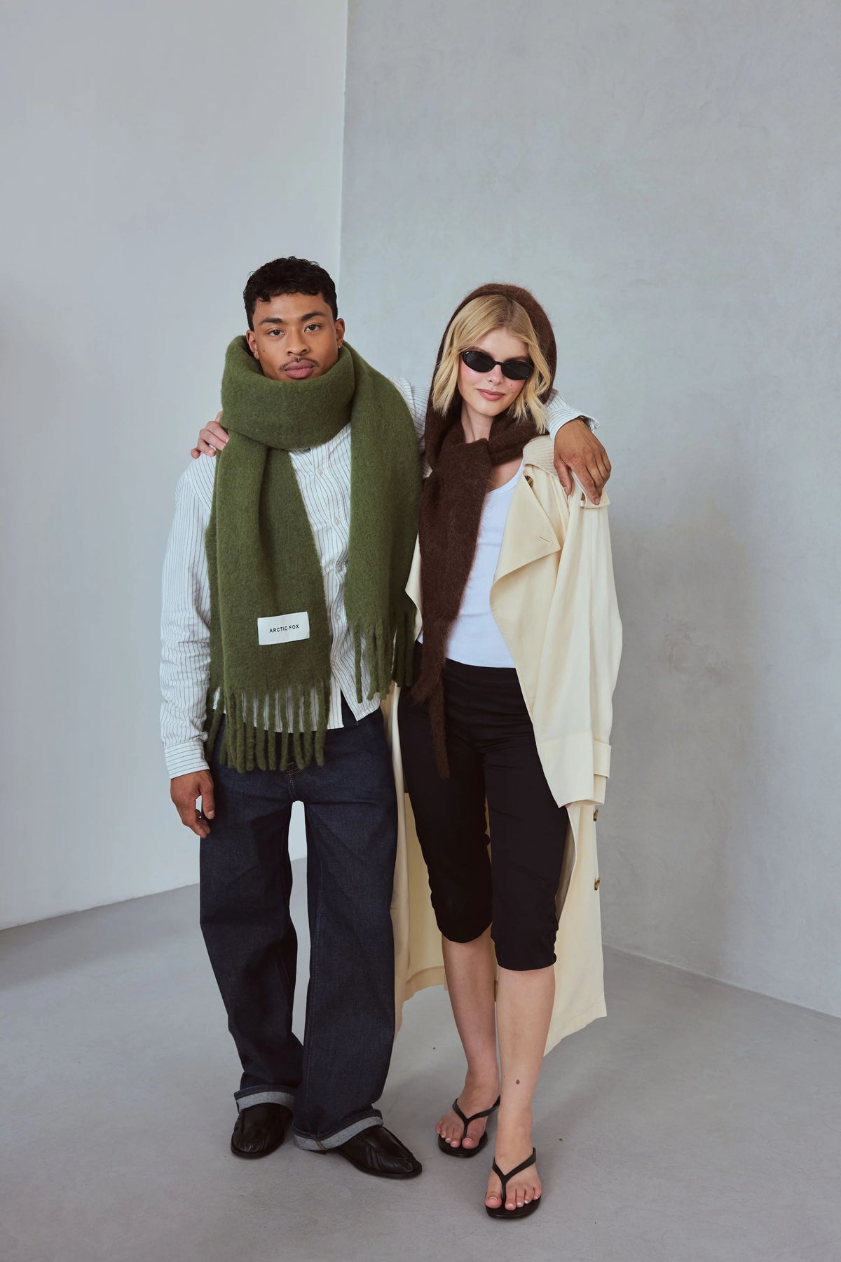 Arctic Fox Cloud Scarf - Dark Fern Green