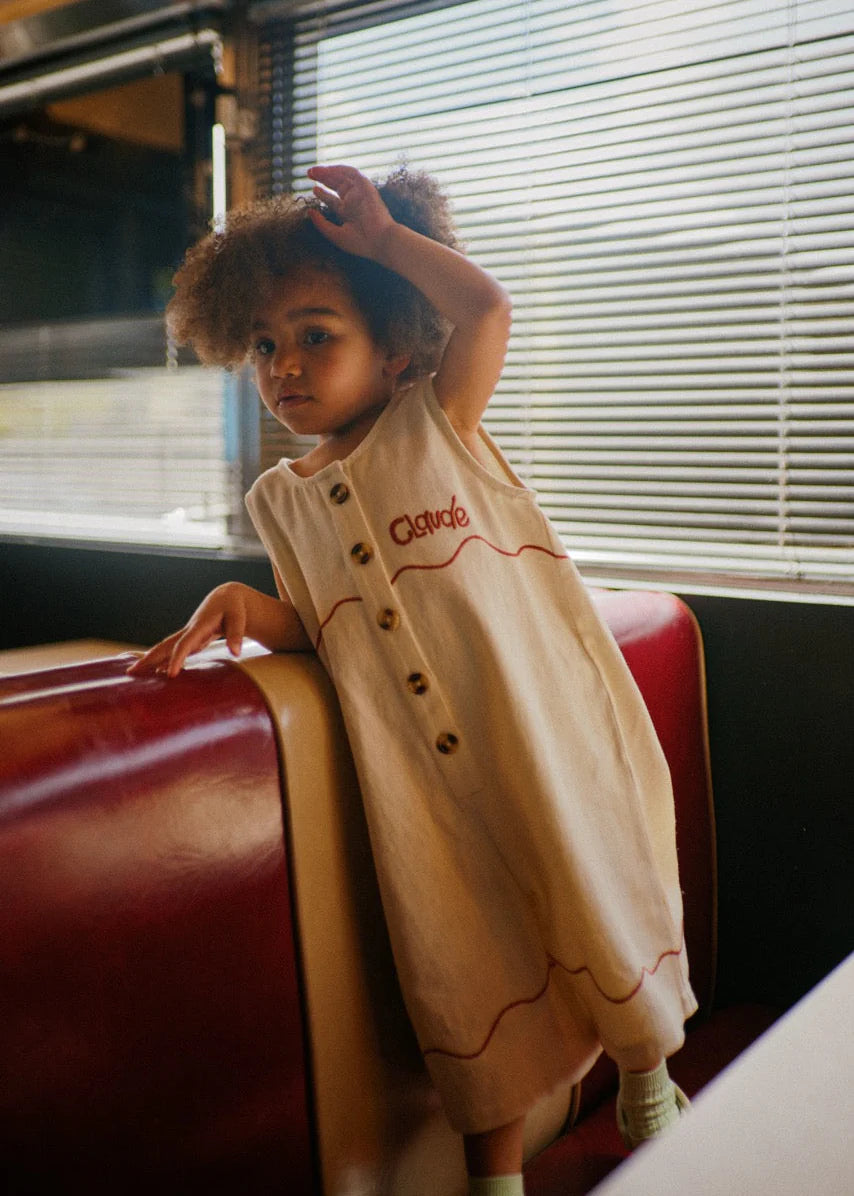 Cali Vanilla Ripple Collar Overall