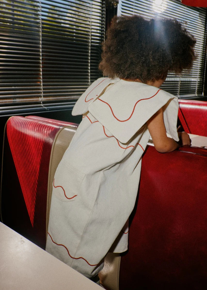 Cali Vanilla Ripple Collar Overall