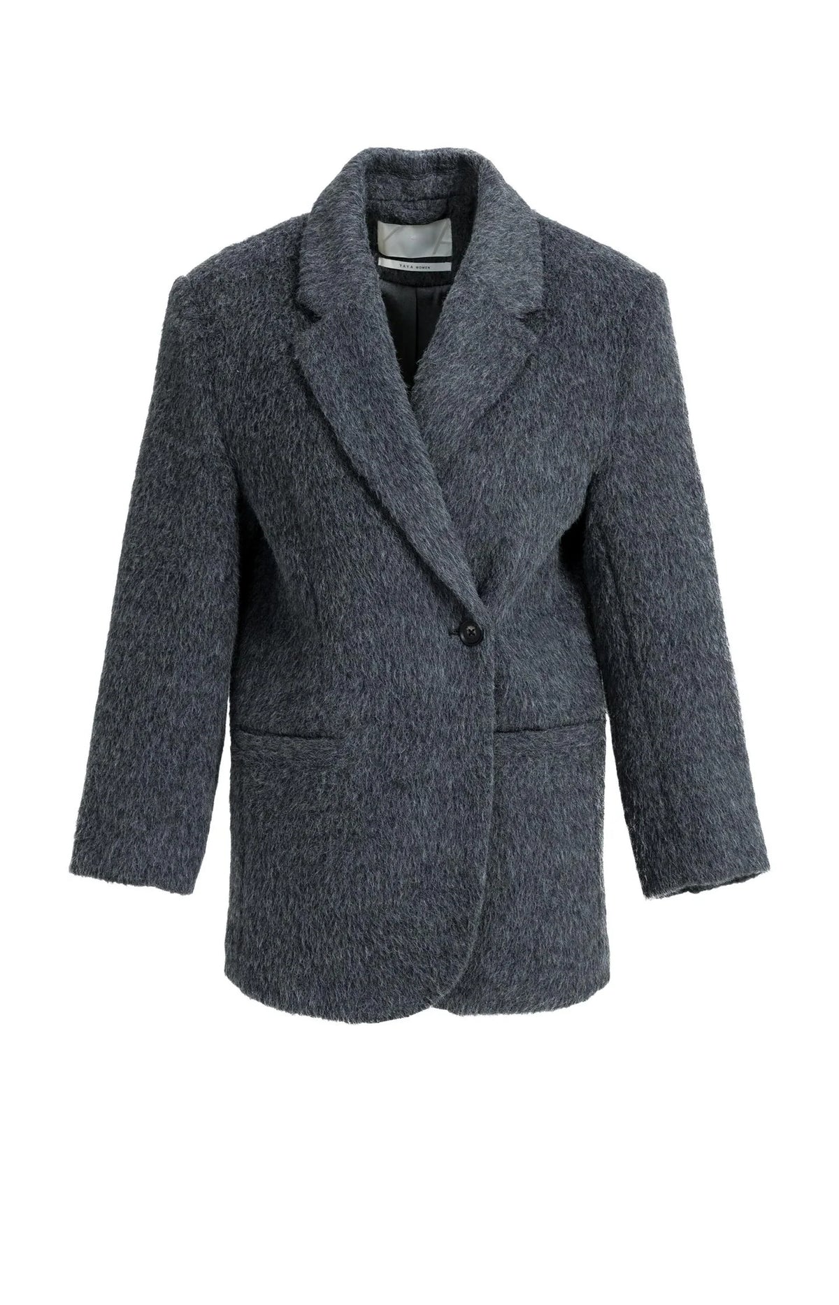 Oversized Wool Blend Blazer Jacket