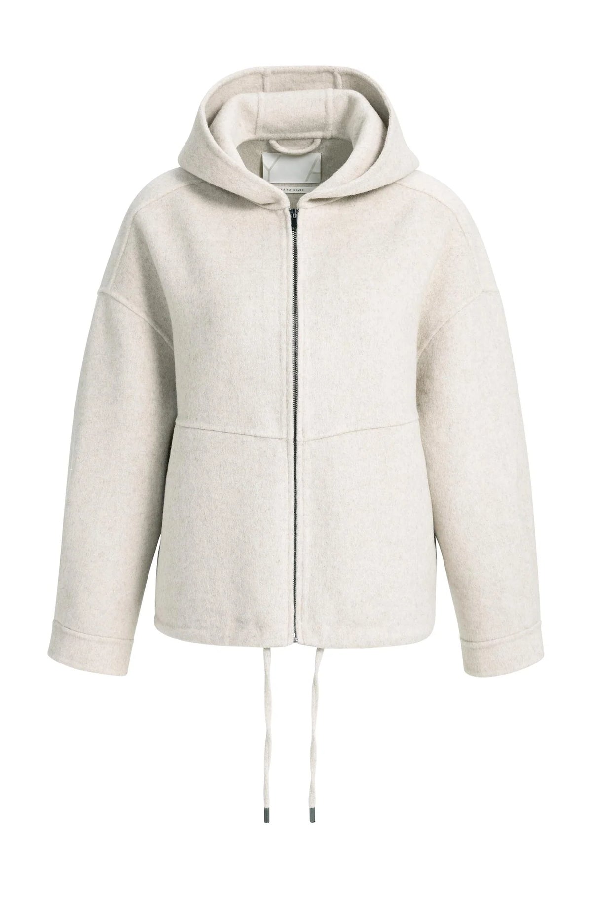 Wool Blend Hooded Jacket
