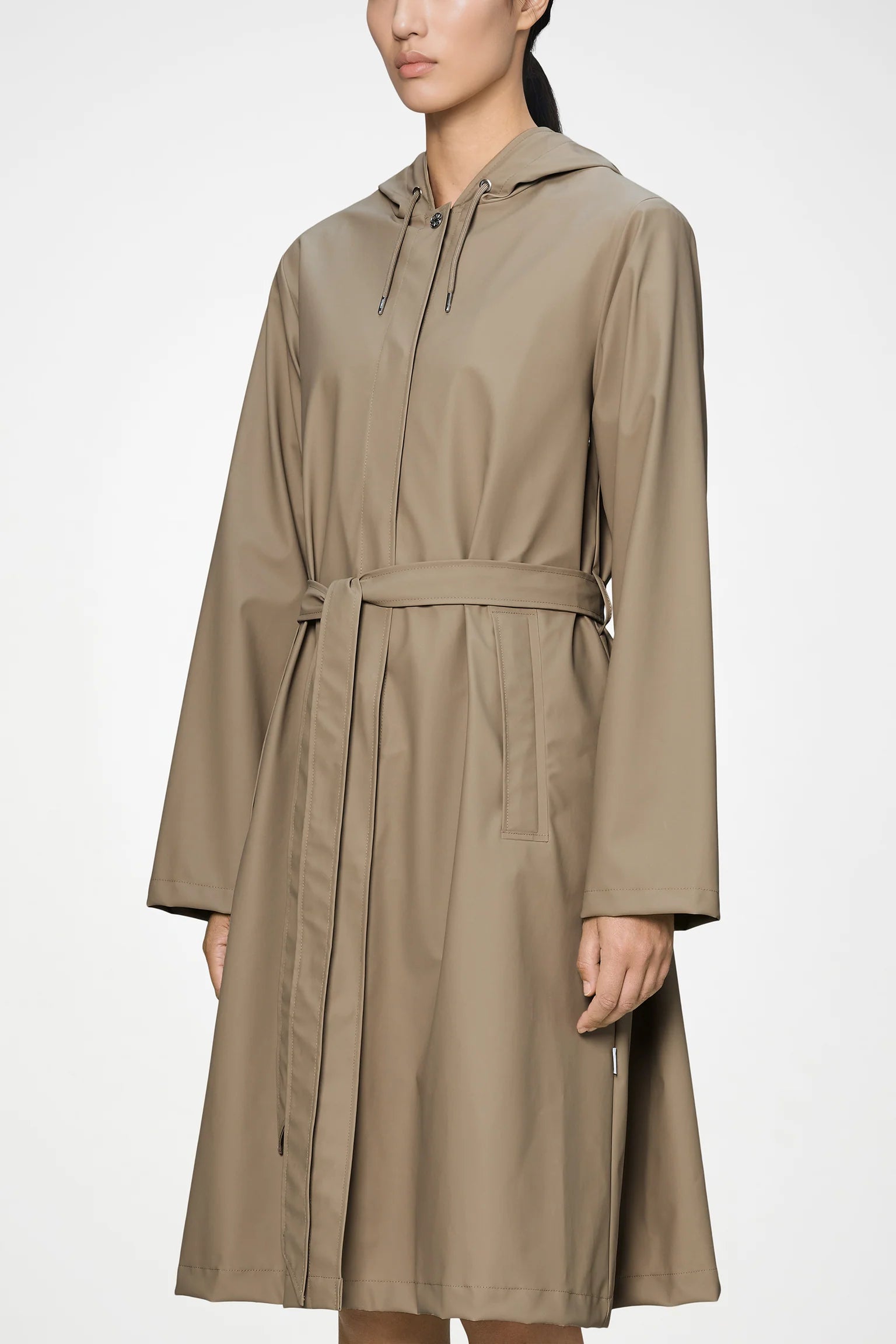 A-Line Longer W Jacket - Beige