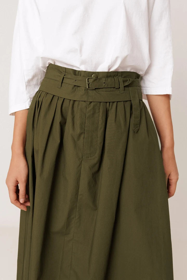 Poplin Midi Skirt