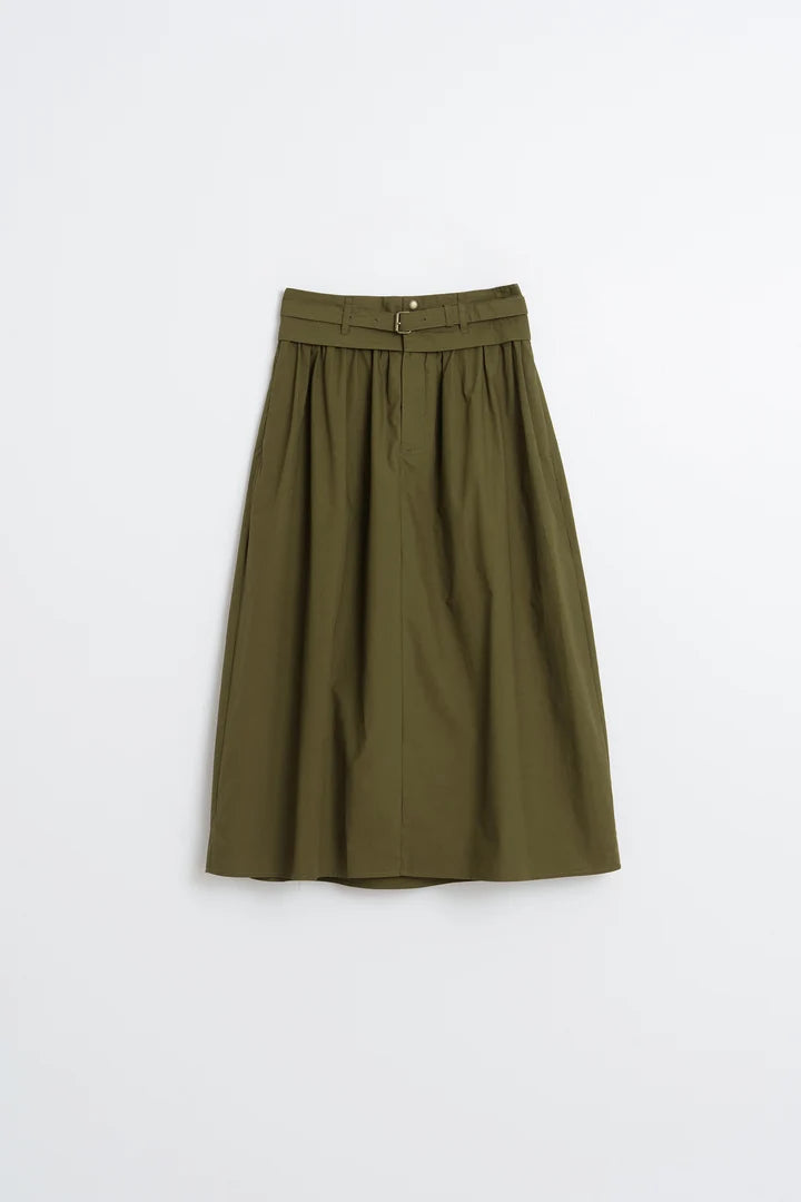 Poplin Midi Skirt