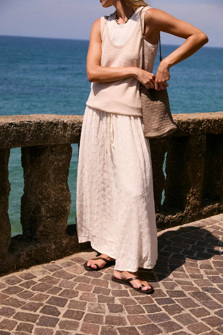 Fine Knit Merino Top Beige