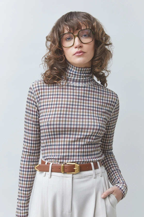 Manech Check Print T-Shirt
