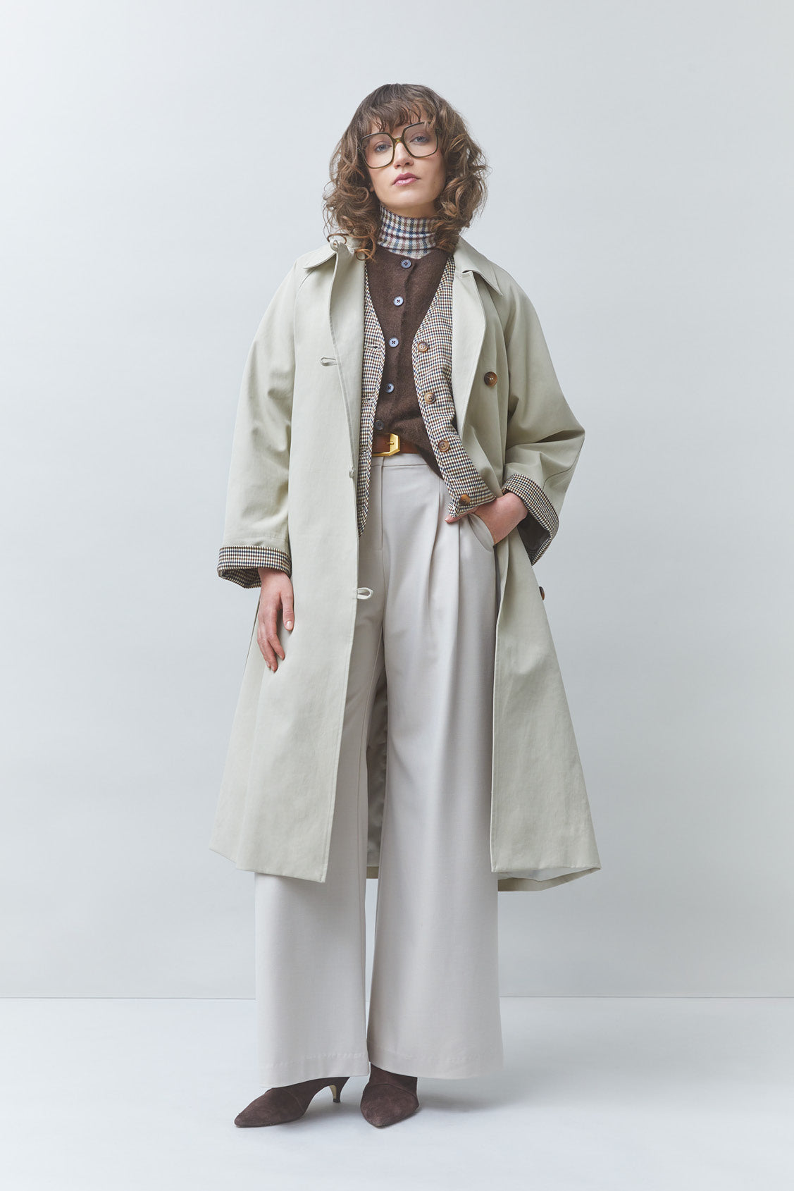 Escape Long belted trench coat